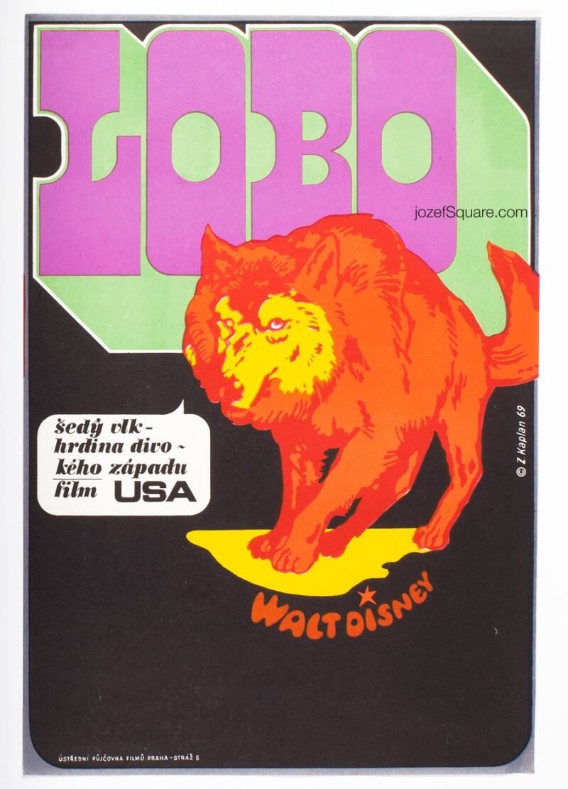 Original Movie Poster, The Legend of Lobo, Zdenek Kaplan, 1969